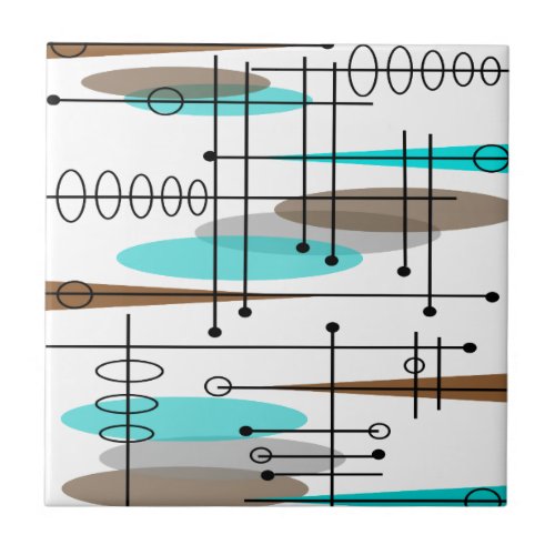 Atomic Era Inspired Mid_Century Design 13 Ceramic Tile