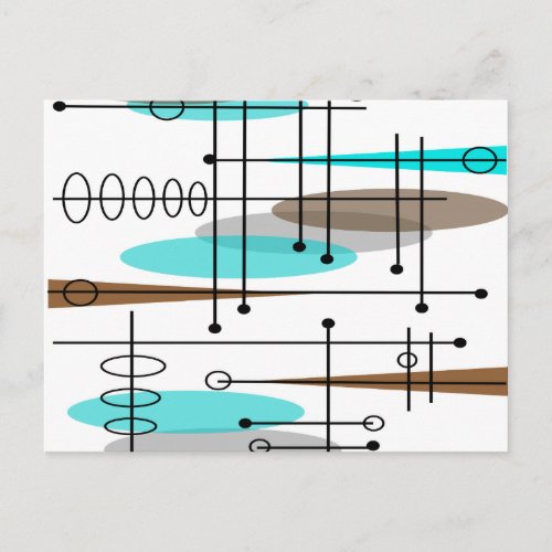 Atomic Era Inspired Mid-Century Design 13 Postcard