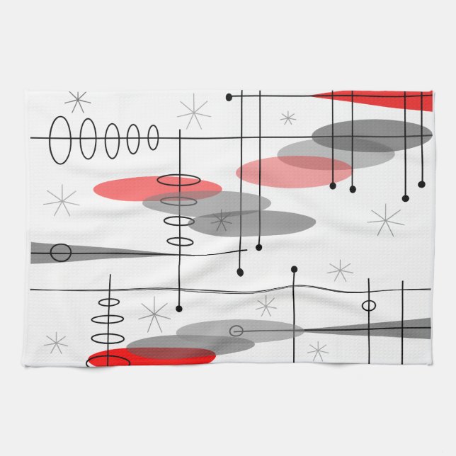 Atomic Era Inspired Mid-Century Design 15 Towel (Horizontal)