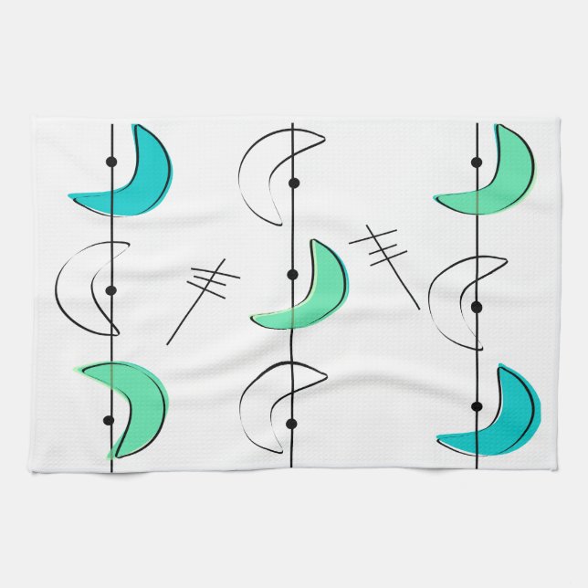 Atomic Era Inspired Mid-Century Design 16 Towel (Horizontal)