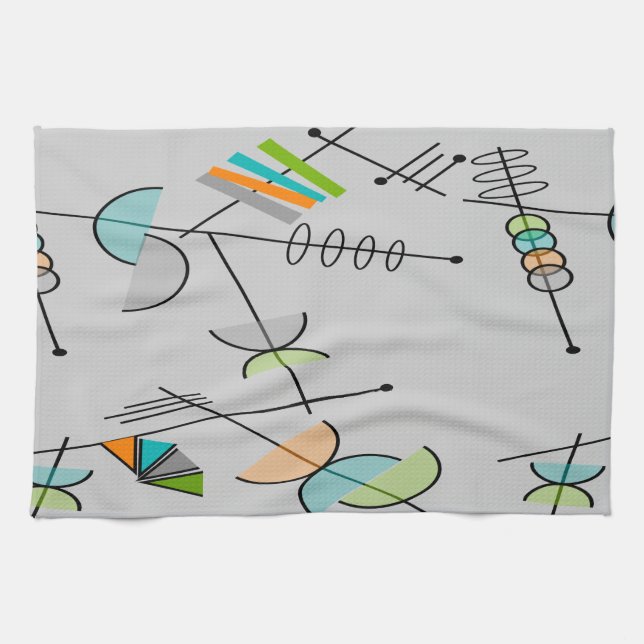 Atomic Era Inspired Placemat #90 Towel (Horizontal)