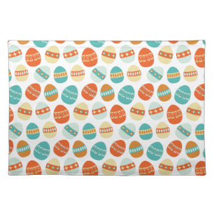 Atomic Era, Mid Century Mod, Easter Eggs Pattern Cloth Placemat