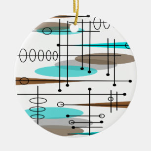 Atomic Era Mid-Century Modern Abstract Ceramic Ornament