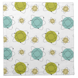 Atomic Era Mid-century Modern Pattern Cloth Napkin