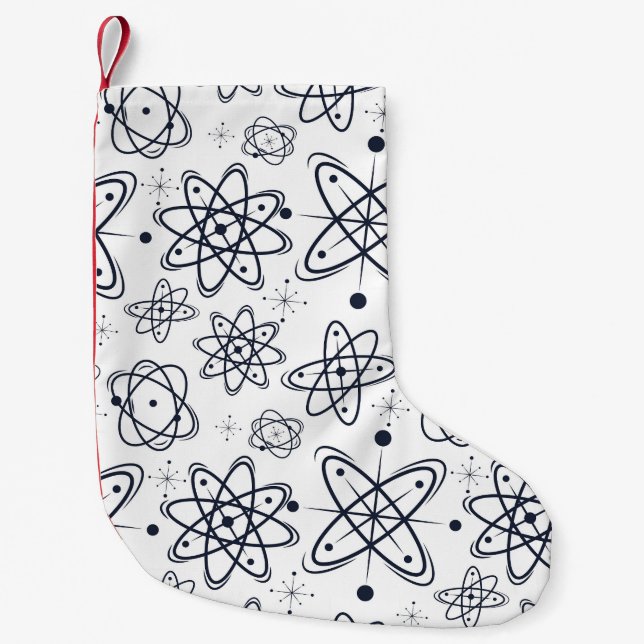 Atomic Era: Mid-Century Modern Patterns Small Christmas Stocking (Front)