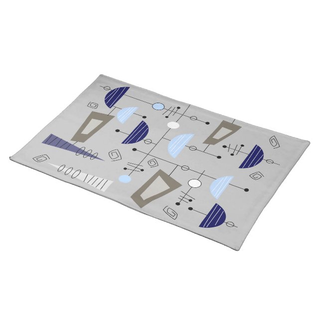 Atomic Era Mid-Century Modern Placemats #23 (On Table)