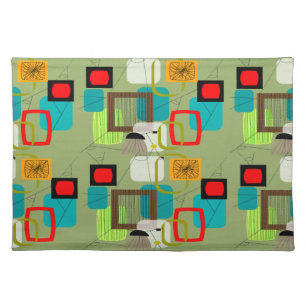 Atomic Era Mid-Century Modern Placemats #8