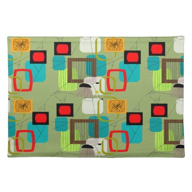 Atomic Era Mid-Century Modern Placemats #8 (Front)