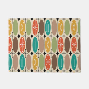 Atomic Era Ovals In Rows Colorful 2 Doormat