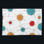 Atomic Era Planets Towel<br><div class="desc">A unique vintage styled art design,  modeled after Mid Century Modern Atomic Era artwork.</div>
