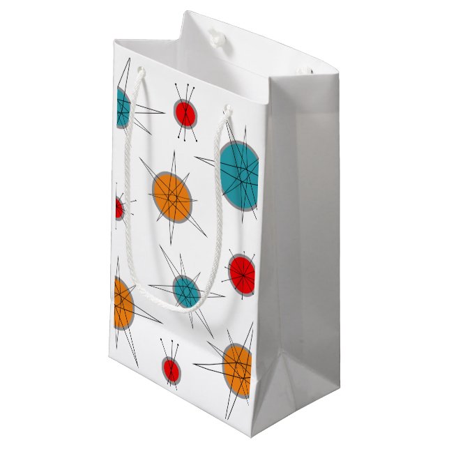 Atomic Era Retro Planets Small Gift Bag (Front Angled)