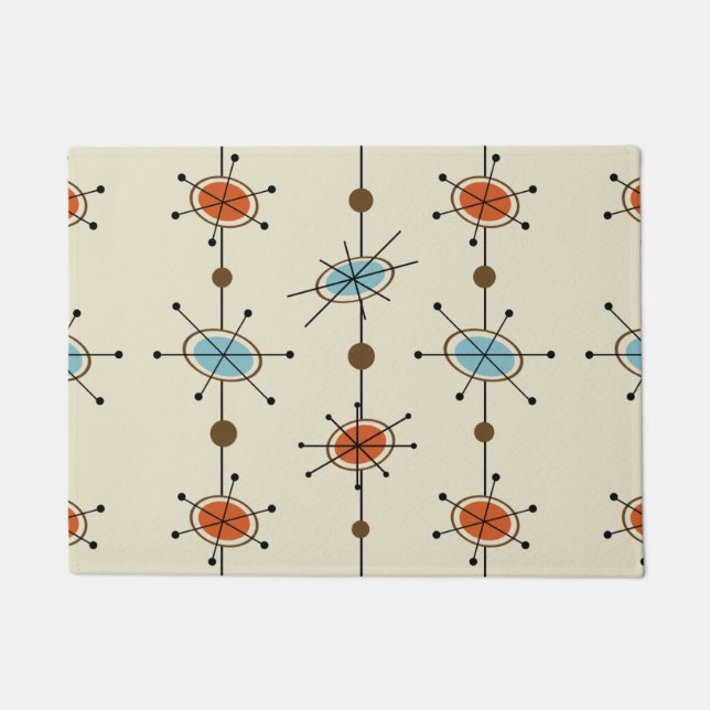 Atomic Era Satellites Doormat (Front)