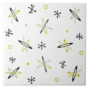 Atomic Era Space Age Ceramic Tile