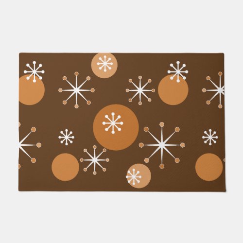 Atomic Era Starbursts Burnt Orange Doormat