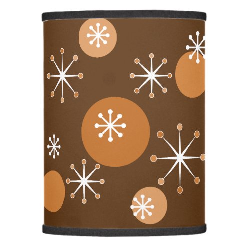 Atomic Era Starbursts Burnt Orange Lamp Shade