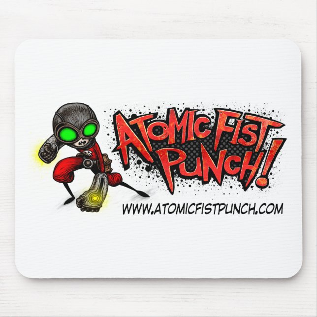 ATOMIC FIST PUNCH MOUSE PAD (Front)