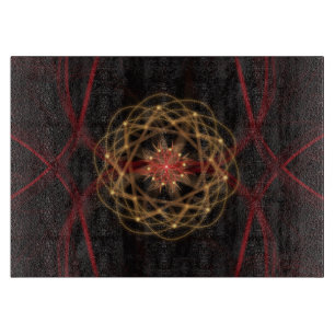 Atomic Fractal Burst Cutting Board