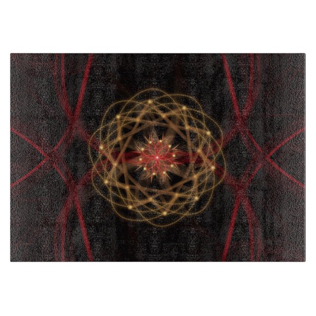 Atomic Fractal Burst Cutting Board (Front)