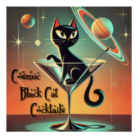 Atomic Futuristic Cosmic Black Cat Cocktails