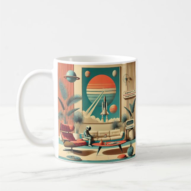 Atomic Futuristic Florida Space Age Family Room Coffee Mug (Left)