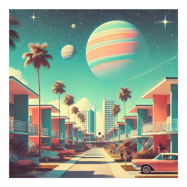 Atomic Futuristic New Florida Apartments Photo Print (Front)