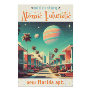 Atomic Futuristic New Florida Apartments Poster