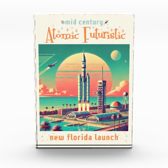 Atomic Futuristic New Florida Launch Site Photo Block (Front)
