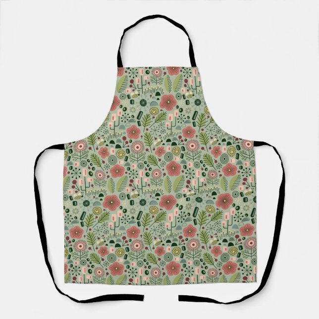 Atomic Garden Floral Apron (Front)
