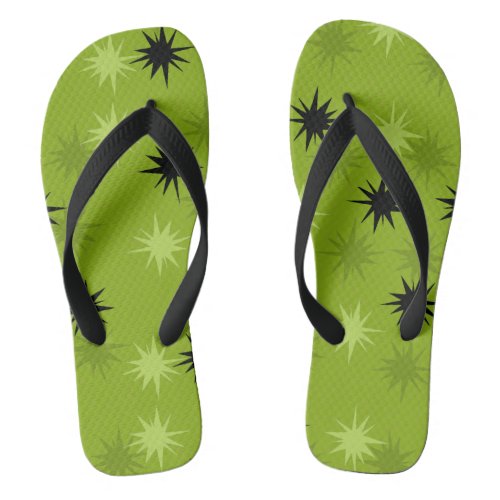 Atomic Green Starbursts Flip Flops