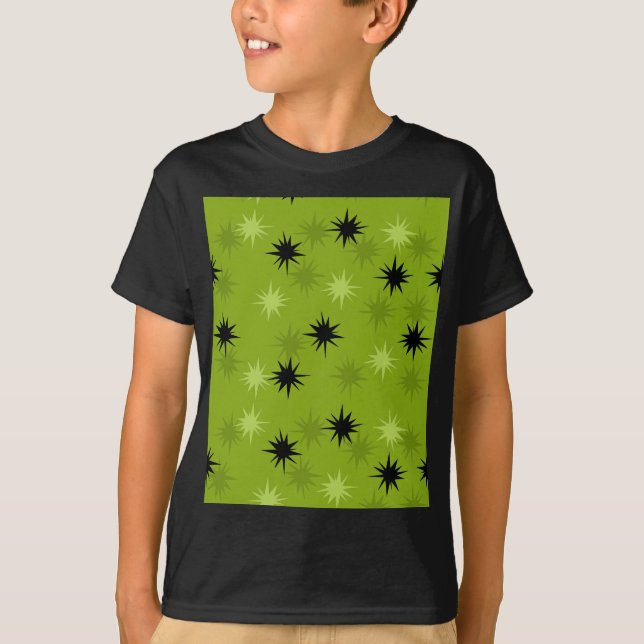 Atomic Green Starbursts Kids T-Shirt (Front)