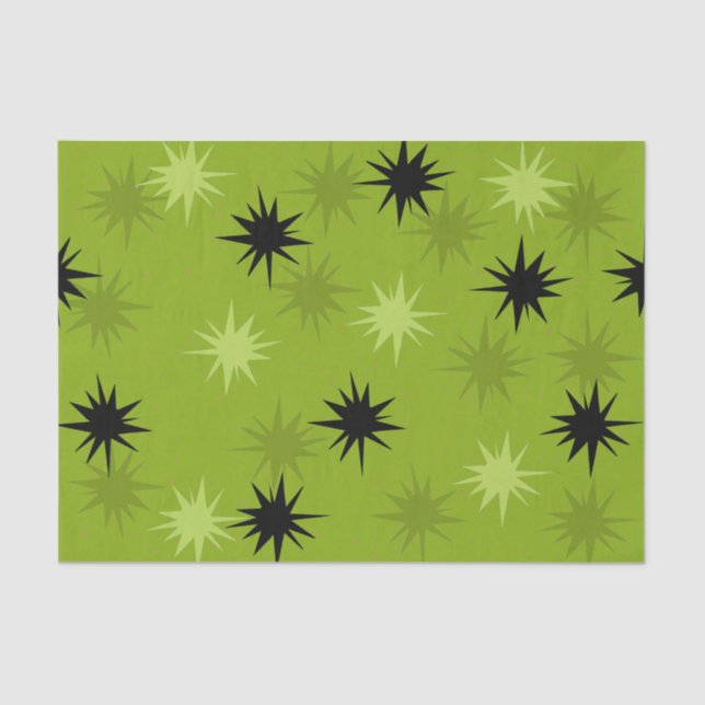 Atomic Green Starbursts Tissue Paper (Front)