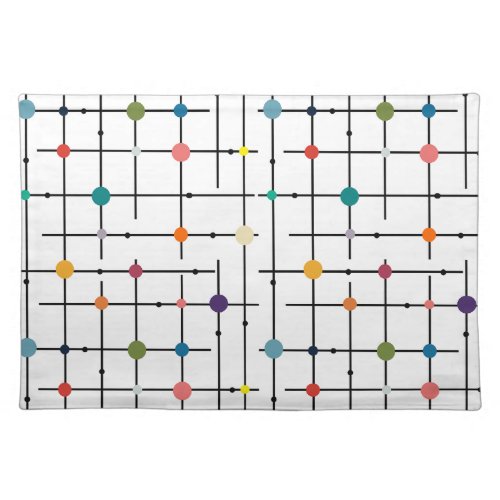 Atomic Grid  Cloth Placemat