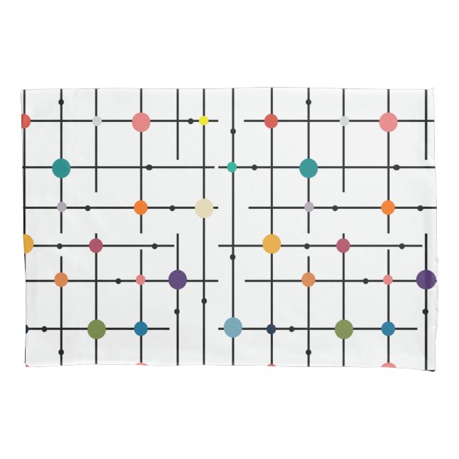 Atomic Grid  Pillow Case (Front)