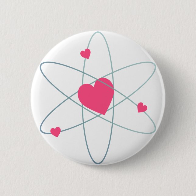 Atomic Heart Pinback Button (Front)