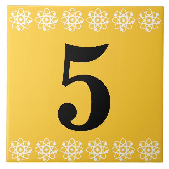 Atomic House Number Tile (Front)