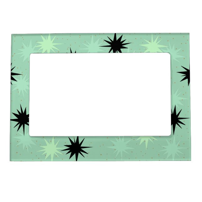 Atomic Jade and Mint Starbursts Magnetic Frame (Front)