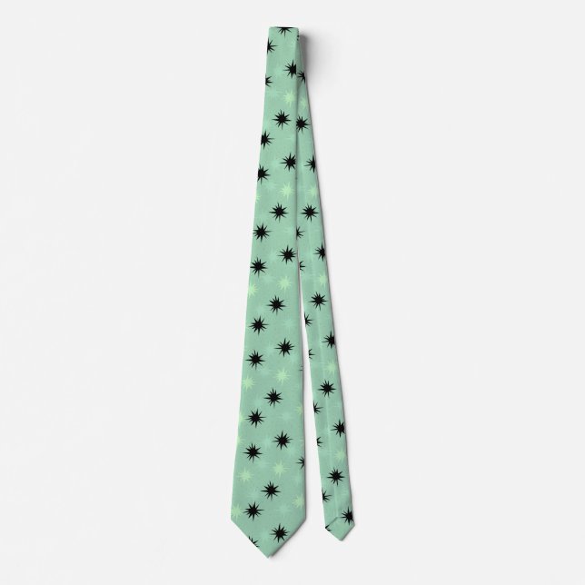 Atomic Jade and Mint Starbursts Tie (Front)