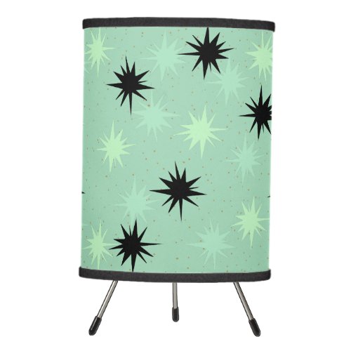 Atomic Jade and Mint Starbursts Tripod Lamp