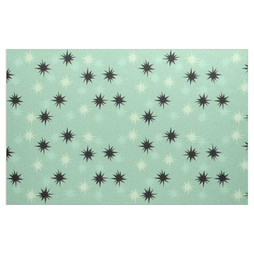 Atomic Jade & Mint Starbursts Cotton Fabric