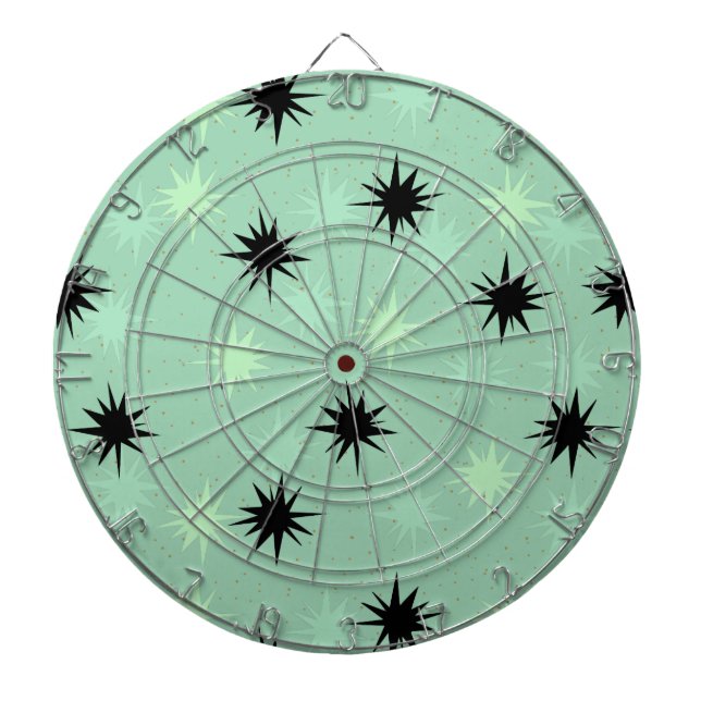 Atomic Jade & Mint Starbursts Igloo Dart Board (Front)