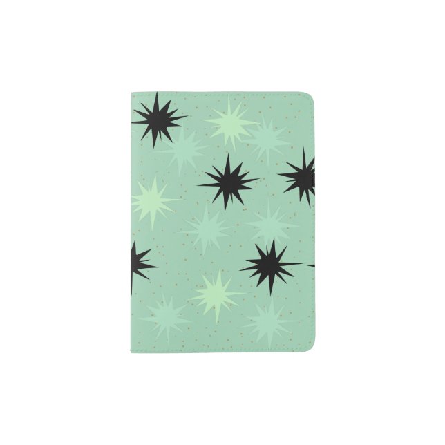 Atomic Jade Starbursts Passport Holder (Front)