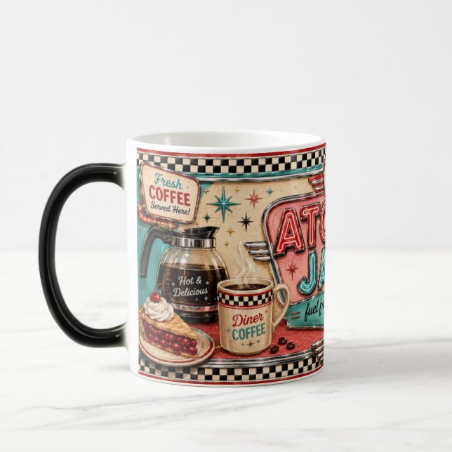 Atomic Java Retro 1950s Diner Coffee Mug (Left)
