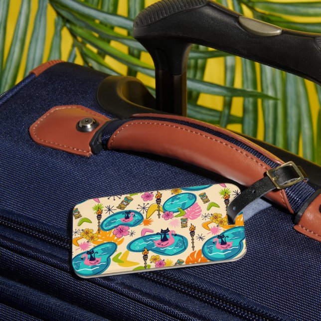Atomic Kitty Luau Luggage Tag (Front Insitu 3)