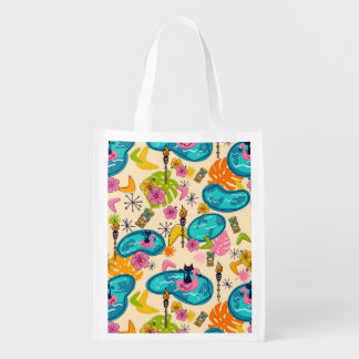 Atomic Kitty Luau Reusable Grocery Bag
