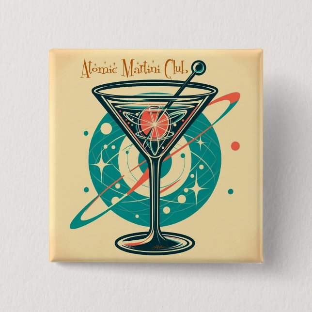 Atomic Martini Club Button (Front)
