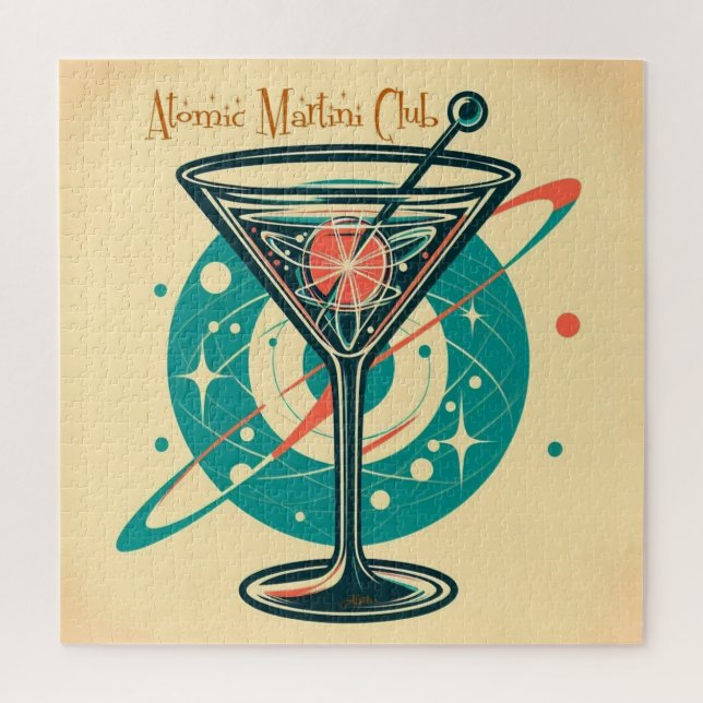 Atomic Martini Club Jigsaw Puzzle (Vertical)