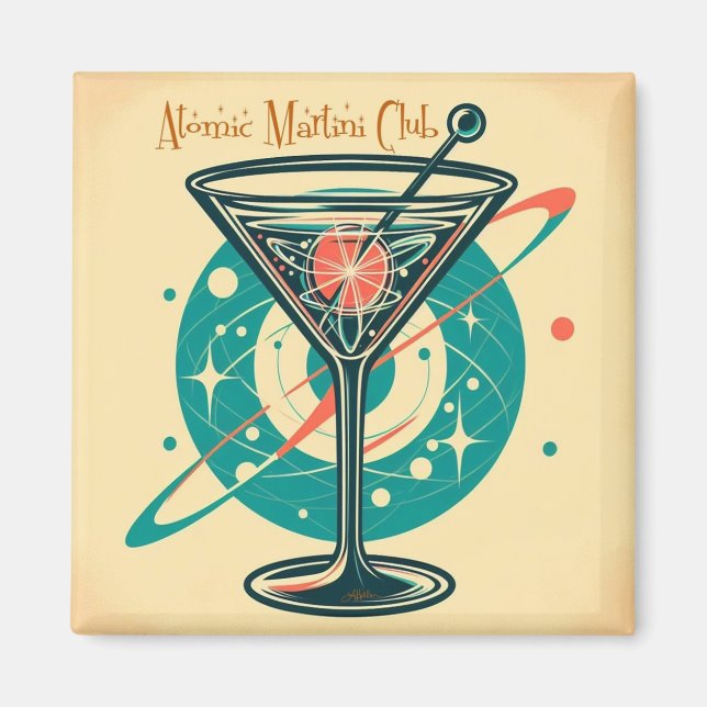Atomic Martini Club Magnet (Front)