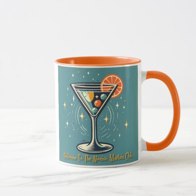 Atomic Martini Club Retro Futuristic Cocktail Mug (Right)