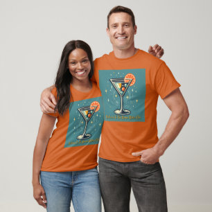 Atomic Martini Club Retro Futuristic Cocktail T-Shirt