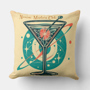 Atomic Martini Club  Throw Pillow